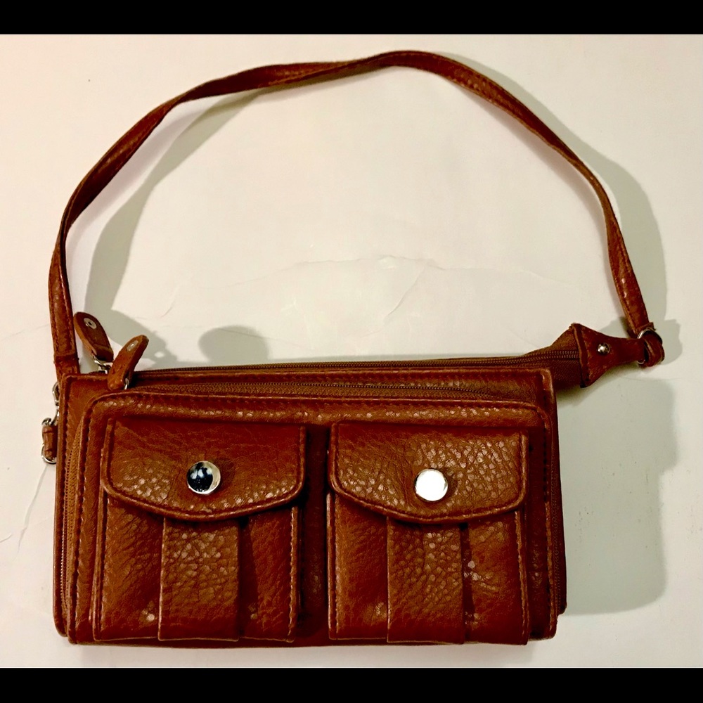 Faux Leather Brown Women’s small handbag / Minibag